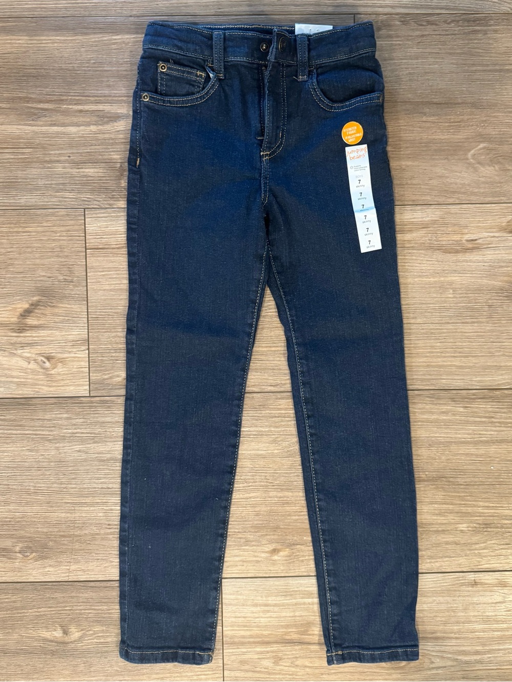 NWT Boys Jumping Bean Dark Wash Skinny Jeans  size 7